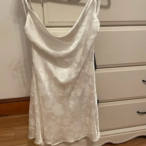 Lulus White Satin Slip Dress - Picture 3 of 4